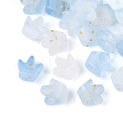 Frosted Transparent Acrylic Beads FACR-T009-01D-1