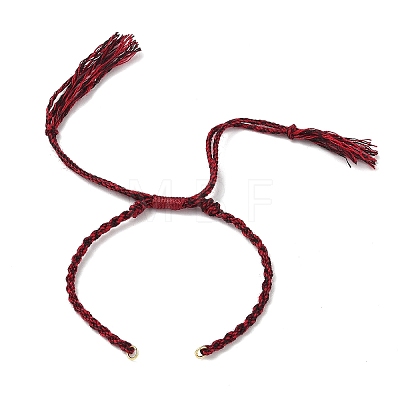 Braided Cotton Cord Bracelet Making MAK-L043-02G-20-1