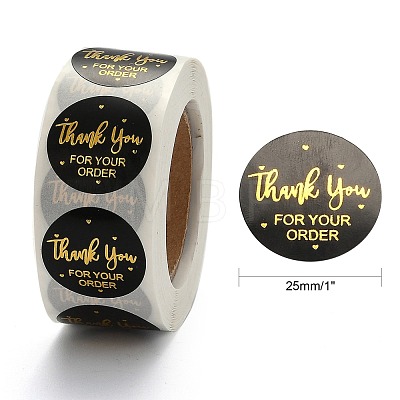 1 Inch Thank You Adhesive Label Stickers DIY-J002-C02-1