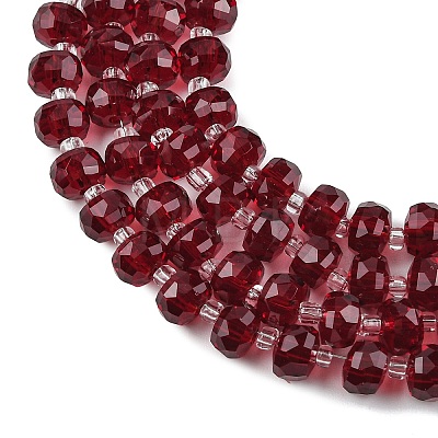 Transparent Glass Beads Strands GLAA-P076-01A-04-1