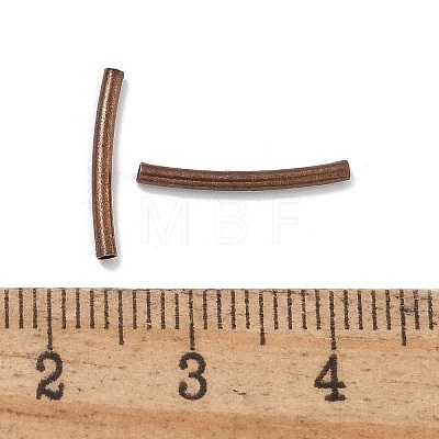 Brass Curved Tube Beads KK-B120-04F-R-1