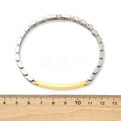 304 Stainless Steel Link Chain Bracelets BJEW-R018-21GP-1