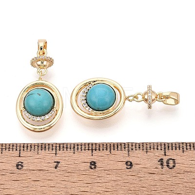 Dyed Synthetic Turquoise Pendants KK-N287-19G-1