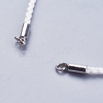 Braided Cotton Cord Bracelet Making MAK-I006-P-1