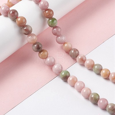 Natural White Jade Imitation YanYuan Agate Beads Strands G-I334-03B-1