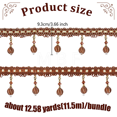 Curtain Plastic Beaded Fringe Trim OCOR-WH0090-69A-1