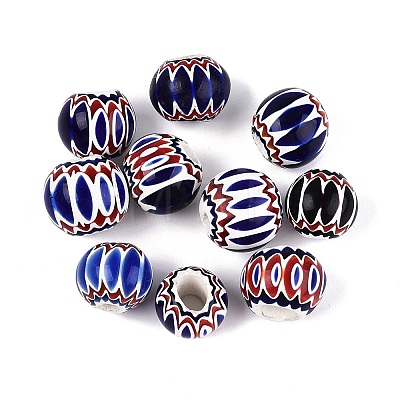 Handmade Millefiori Glass Rondelle Beads LS-LA-N002-21A-1