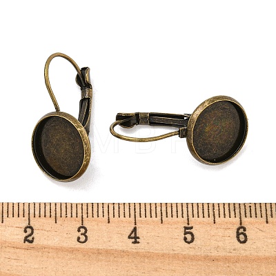 Brass Leverback Earring Findings KK-H023-AB-NF-1