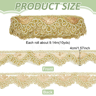 Polyester Lace Ribbon OCOR-WH0105-202A-1