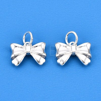 925 Sterling Silver Bowknot Charms STER-T007-101S-1