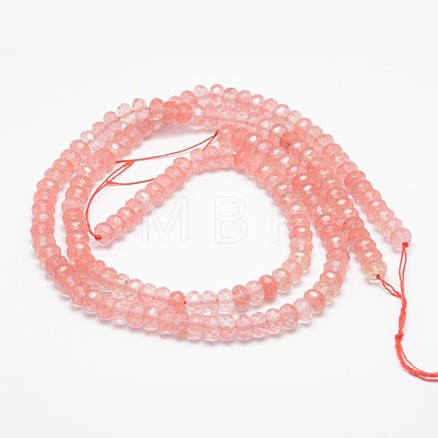 Cherry Quartz Glass Beads Strands X-G-K090-01-1