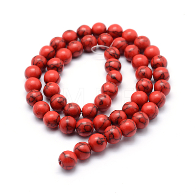 Synthetic Howlite Bead Strand G-E439-10mm-01-1