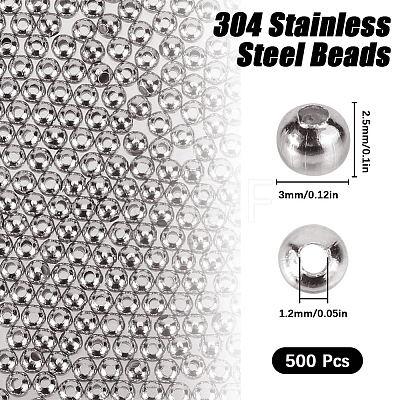 Round 316 Surgical Stainless Steel Spacer Beads STAS-SC0021-42-1
