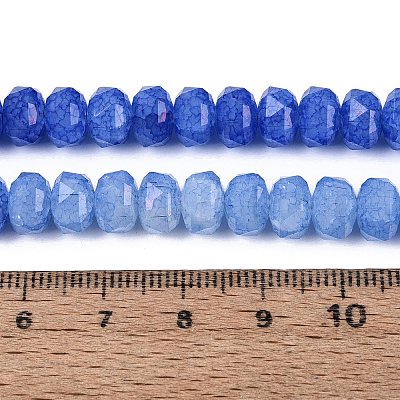 Imitation Jade Crackle Glass Beads Strands GLAA-N068-01A-A02-1