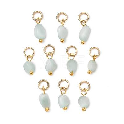 Brass Glass Charms PALLOY-JF05889-1