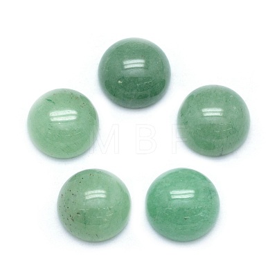 Natural Green Aventurine Cabochons X-G-P393-R15-8MM-1