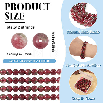 2 Strands Natural Malaysia Jade Beads Strands G-TA0003-35A-03-1