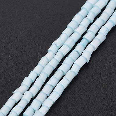 Glass Silk Stain Style Beads Strands GLAA-N047-001A-01-1