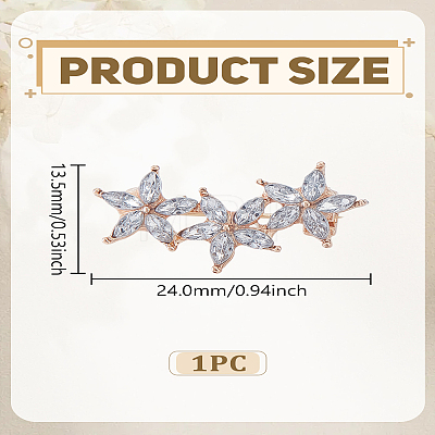 1Pc Alloy Rhinestone Brooches JEWB-LP0002-10-1
