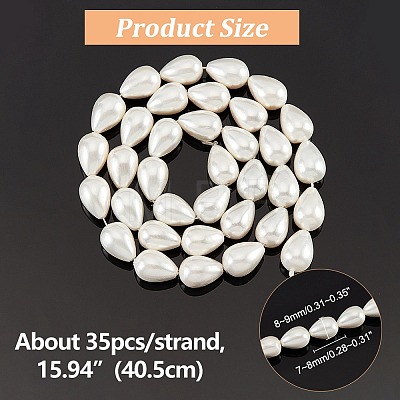  1 Strands Natural Shell Beads Strands BSHE-NB0001-25-1