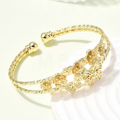 Brass Cuff Bangles BJEW-F526-03G-1