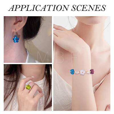10Pcs Transparent Handmade Bumpy Lampwork Beads LAMP-TADJ0001-48C-1