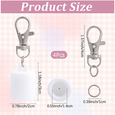 4Pcs Silicone Lipstick Cover Pendant Decorations HJEW-CP0001-41-1