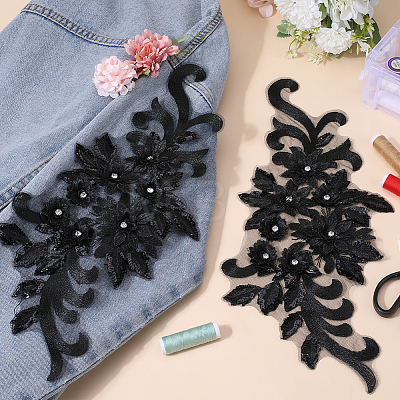 3D Flower Polyester Embroidery Ornament Accessories DIY-WH0488-07-1