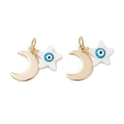 Stainless Steel & Natural Shell Pendants PALLOY-JF05891-1