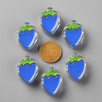 Transparent Enamel Acrylic Beads TACR-S155-003K-1