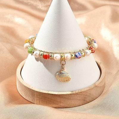 Brass Wire Wrapped Cuff Bangles BJEW-JB13955-1