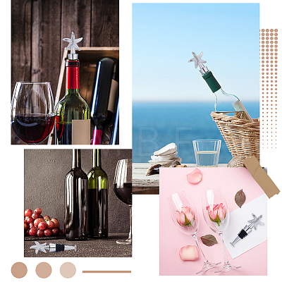 2Pcs 2 Styles Silicone Wine Bottle Stoppers FIND-GF0009-80-1
