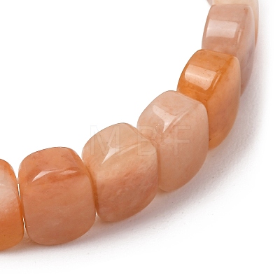 Natural Topaz Jade Beaded Stretch Bracelets for Women Men BJEW-D461-02J-1