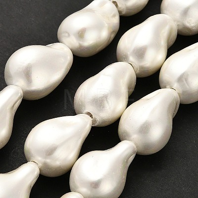 Electroplate Shell Pearl Beads Strands BSHE-C009-04A-1