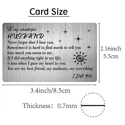 Rectangle 201 Stainless Steel Custom Blank Thermal Transfer Wallet Card DIY-WH0252-024-1