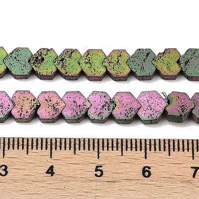 Electroplated Natural Lava Rock Beads Strands G-K388-04B-04-1