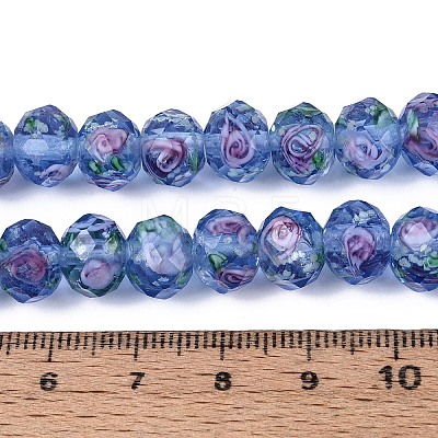 Handmade Luminous Lampwork Beads Strands LAMP-N037-01D-1