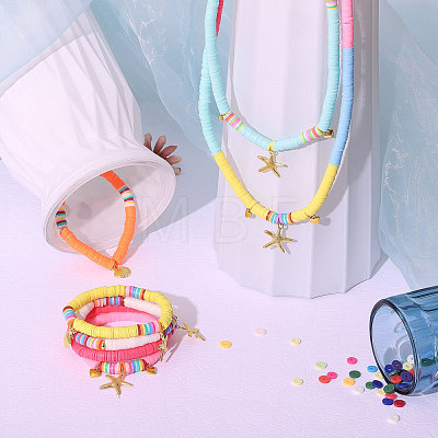 Stretch Bracelets and Pendant Necklace Jewelry Sets SJEW-SZ0001-004-1