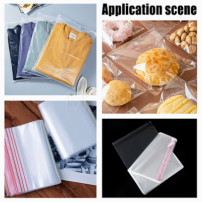 400Pcs Rectangle OPP Cellophane Bags ABAG-WA0001-35-1