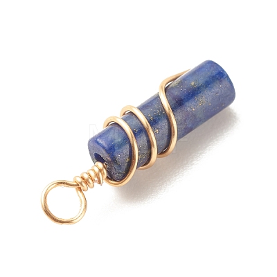 Natural Lapis Lazuli Pendants PALLOY-JF01560-04-1