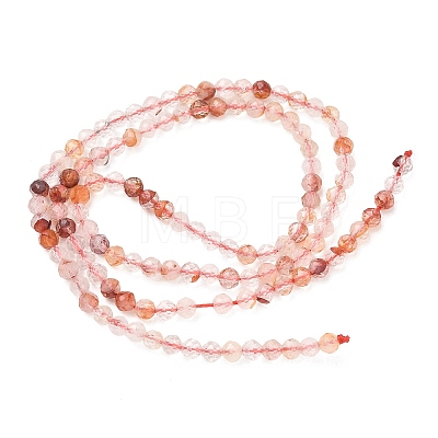 Natural Hematoid Quartz/Ferruginous Quartz Beads Strands G-Z161-A01-3mm-1