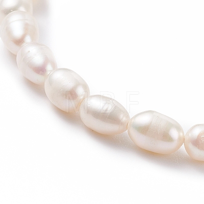 Grade A Natural Pearl Beaded Bracelets with Brass Spring Ring Clasps for Women X-BJEW-JB08037-1