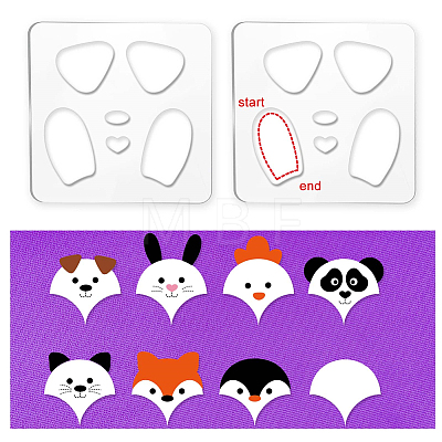 Acrylic Earring Handwork Template TOOL-WH0152-023-1