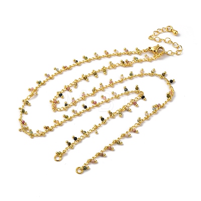 Brass Cable Chain Necklace Making KK-K337-12G-15-1