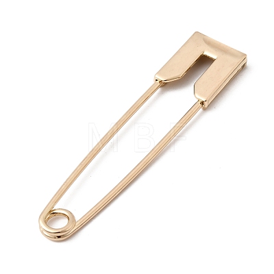 Alloy Extra Large Safety Pin Brooches JEWB-B043-01G-1