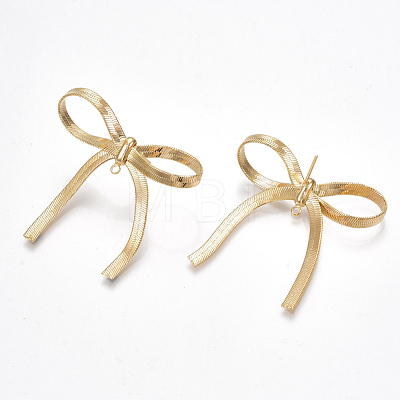 Brass Stud Earring Findings KK-S350-022G-1