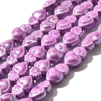 Handmade Porcelain Beads Strands PORC-I028-01J-1