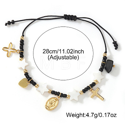 Religious 304 Stainless Steel Charm Bracelets KS0574-1