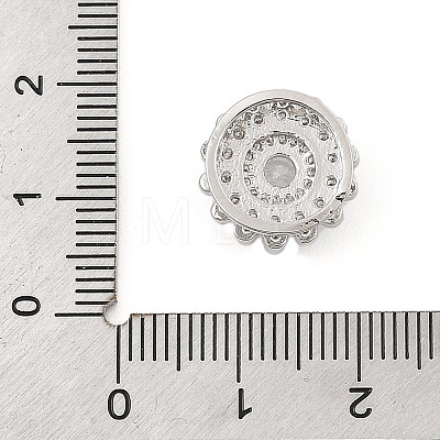 Brass Micro Pave Cubic Zirconia Slide Charms ZIRC-I068-12P-A-1