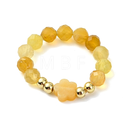 6Pcs 3 Colors Natural Gemstone Finger Rings RJEW-JR01049-1